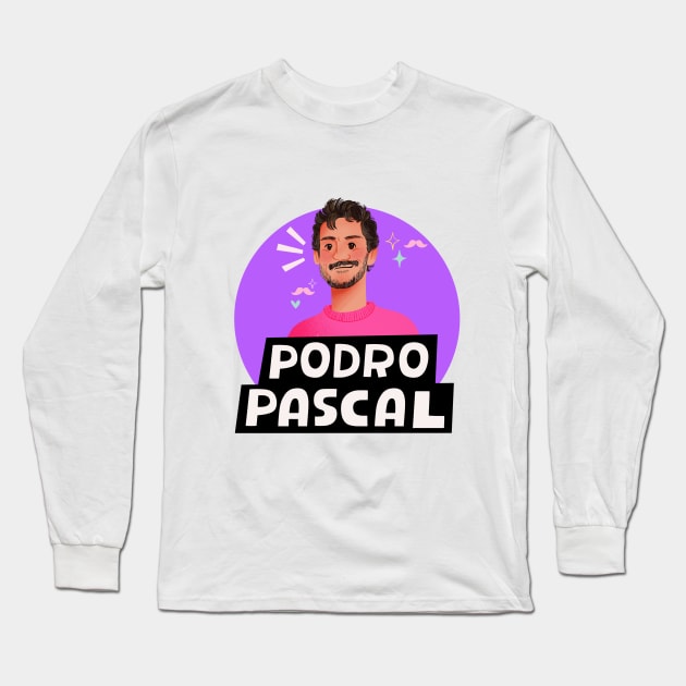 Podro Pascal New Logo Long Sleeve T-Shirt by Podro Pascal